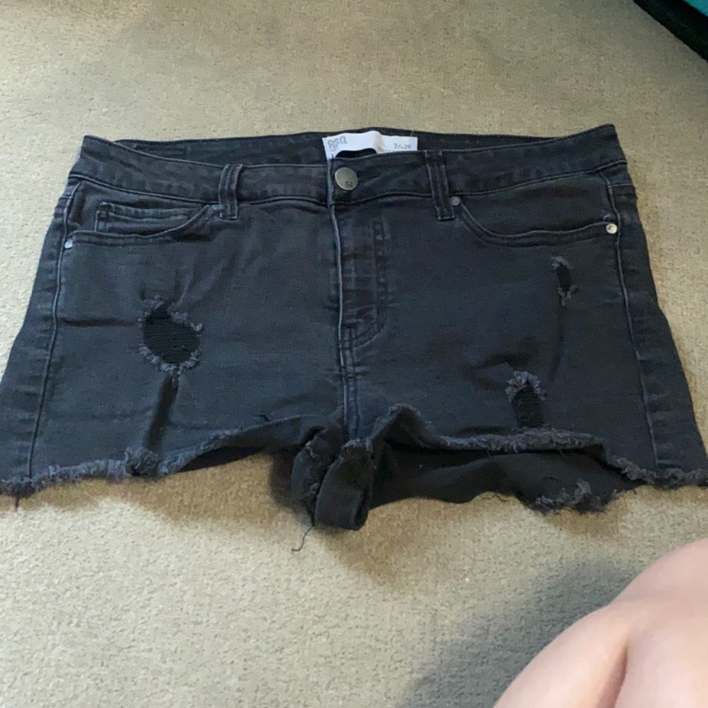 black shorts